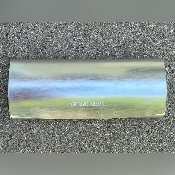 🕶️🔥Aluminum Silver Glasses/Sunglasses Metal Hard Clamshell Case Giorgio Armani - Picture 3 of 17